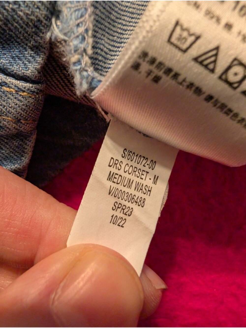 Gap Kids Denim Corset Dress XXL 14/16 Medium Wash Button Front A Line - Picture 6 of 6
